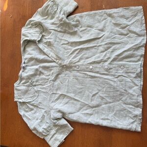 Madewell Mint Green Linen Top